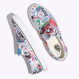 Vans Bayan Kaykay Ayakkabısı Mash Up Slip-On Beyaz | 68390-147